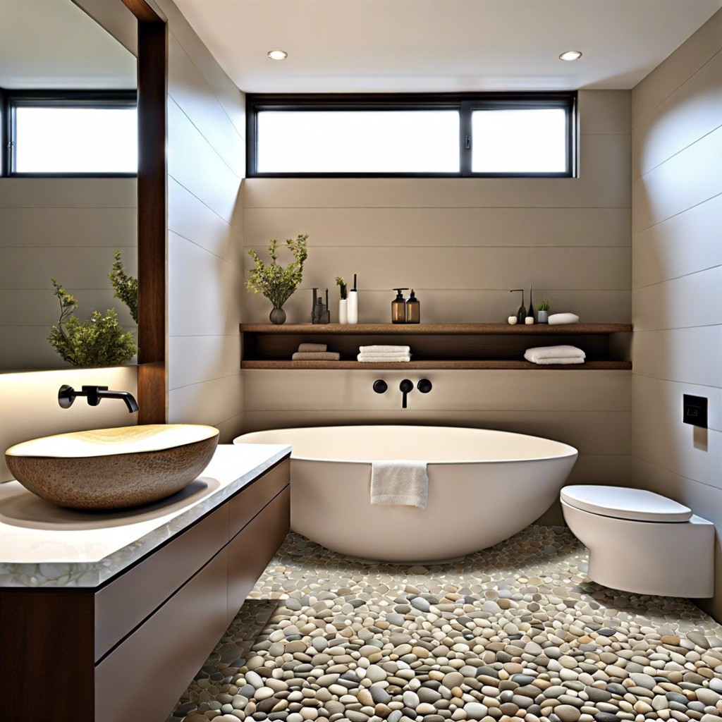 pebble mosaic floor tiles