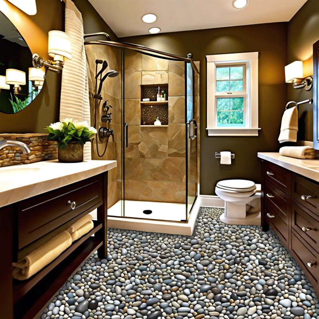 pebble mosaic shower floor