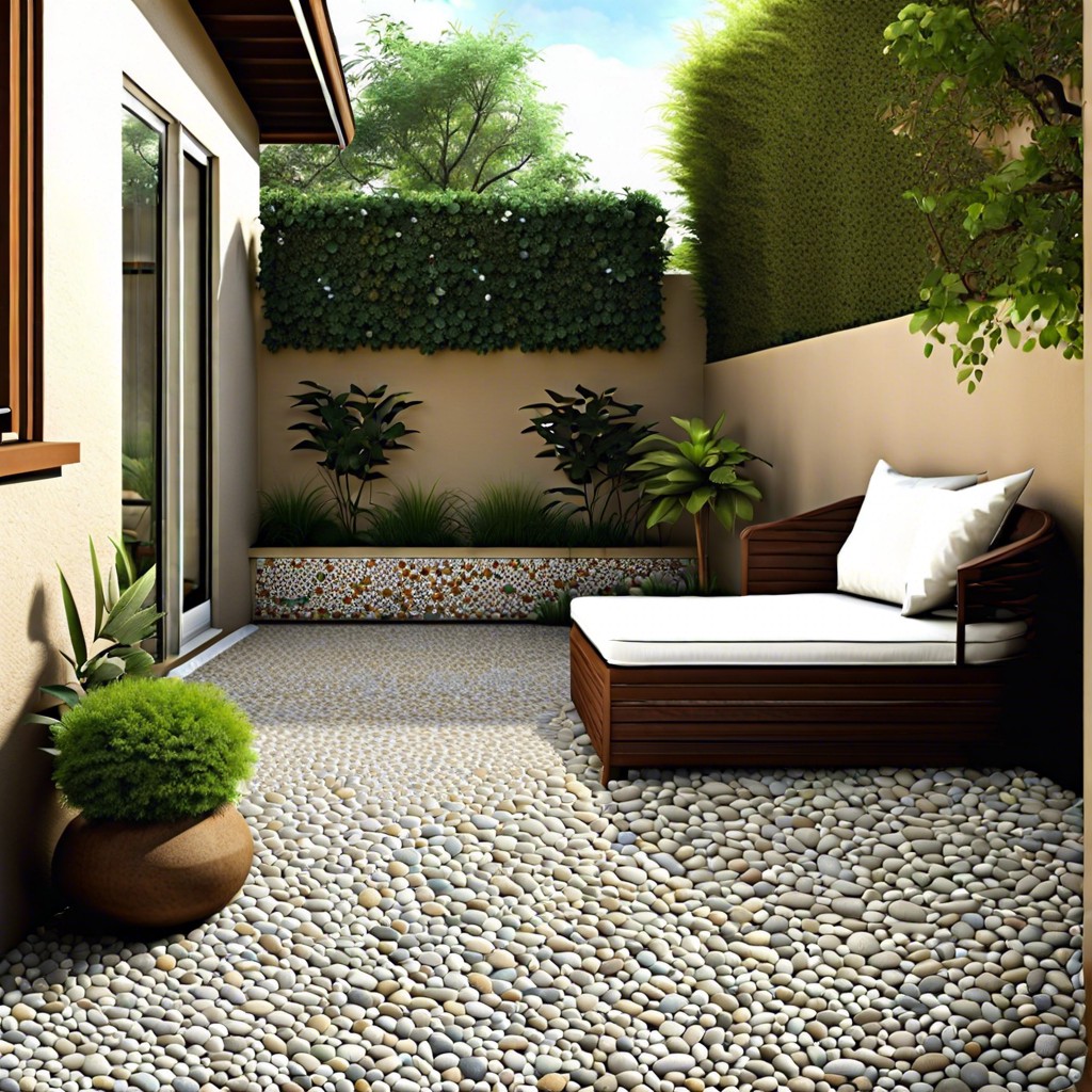 pebble mosaic tiles for a natural zen feel