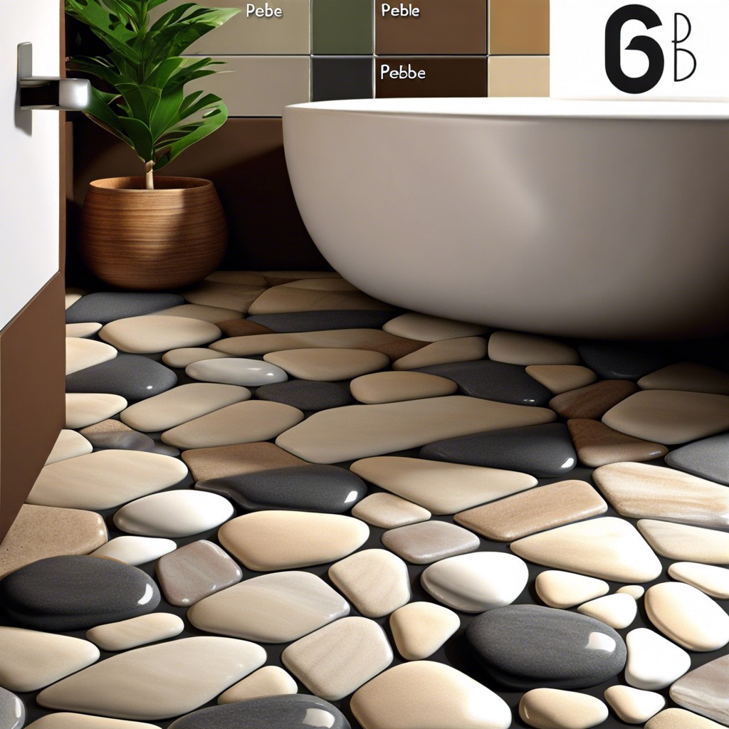 pebble tile transition