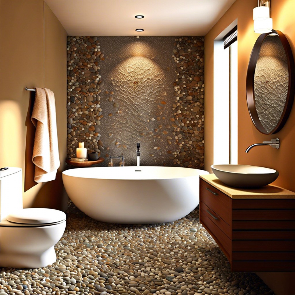 pebble tiles for a spa like feel