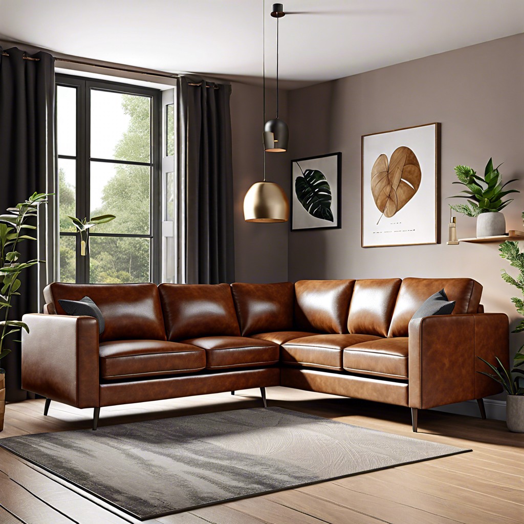 petite faux leather corner sofa