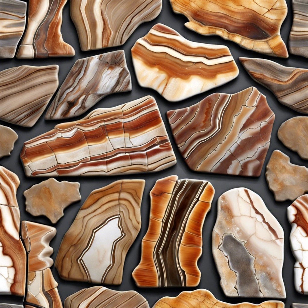 petrified wood tiles that mimic the look of arizonas petrified wood