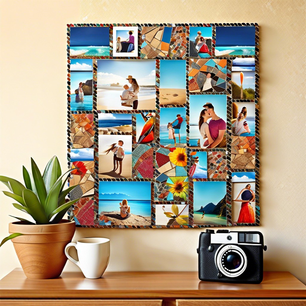 photo frame wall mosaic