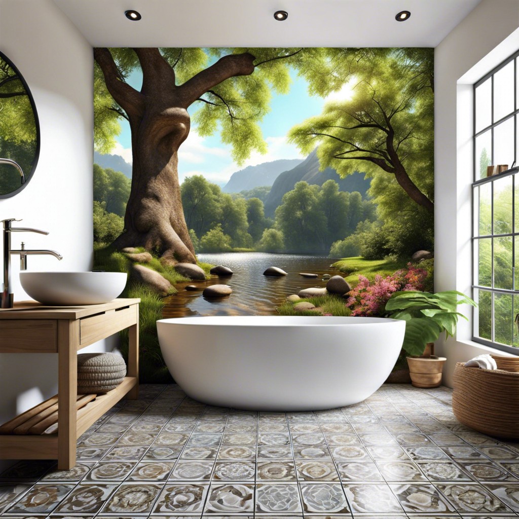 photorealistic tiles with large scale nature scenes