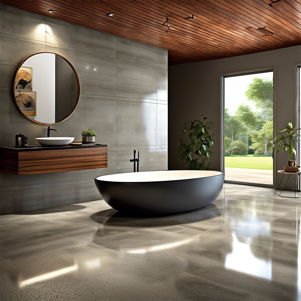 polished concrete tiles