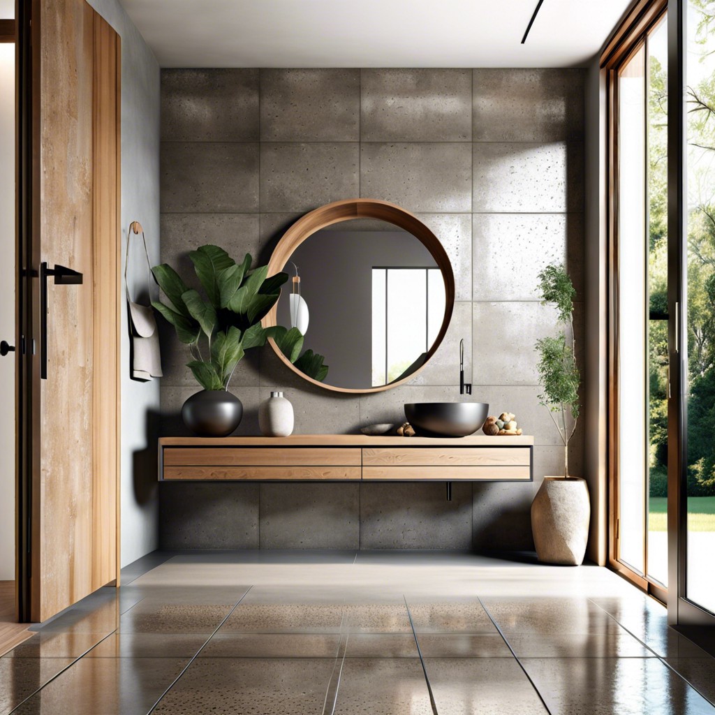 polished concrete tiles with minimalist designs