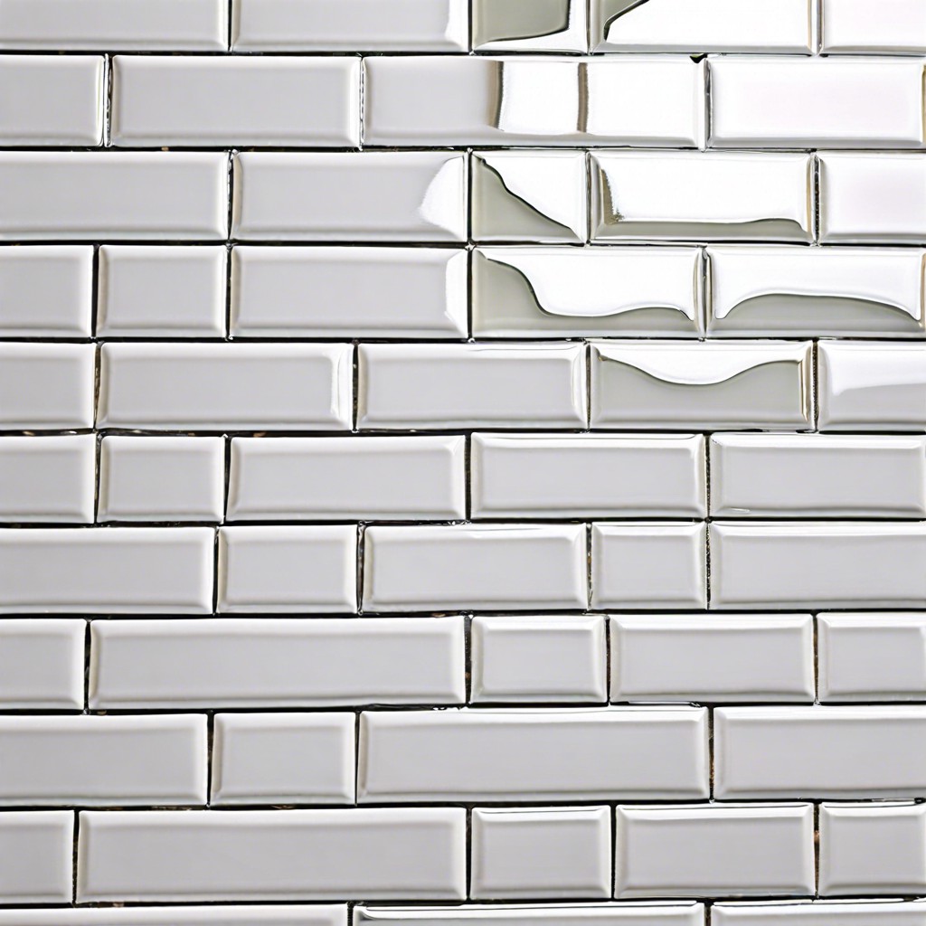 polished white glass tiles