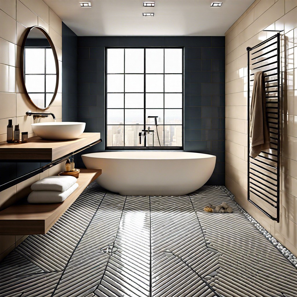 porcelain geometric tiles