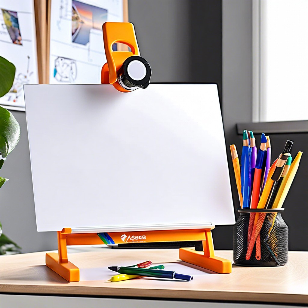 portable whiteboard and marker holder