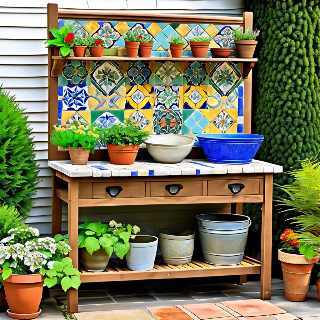 potting bench counter