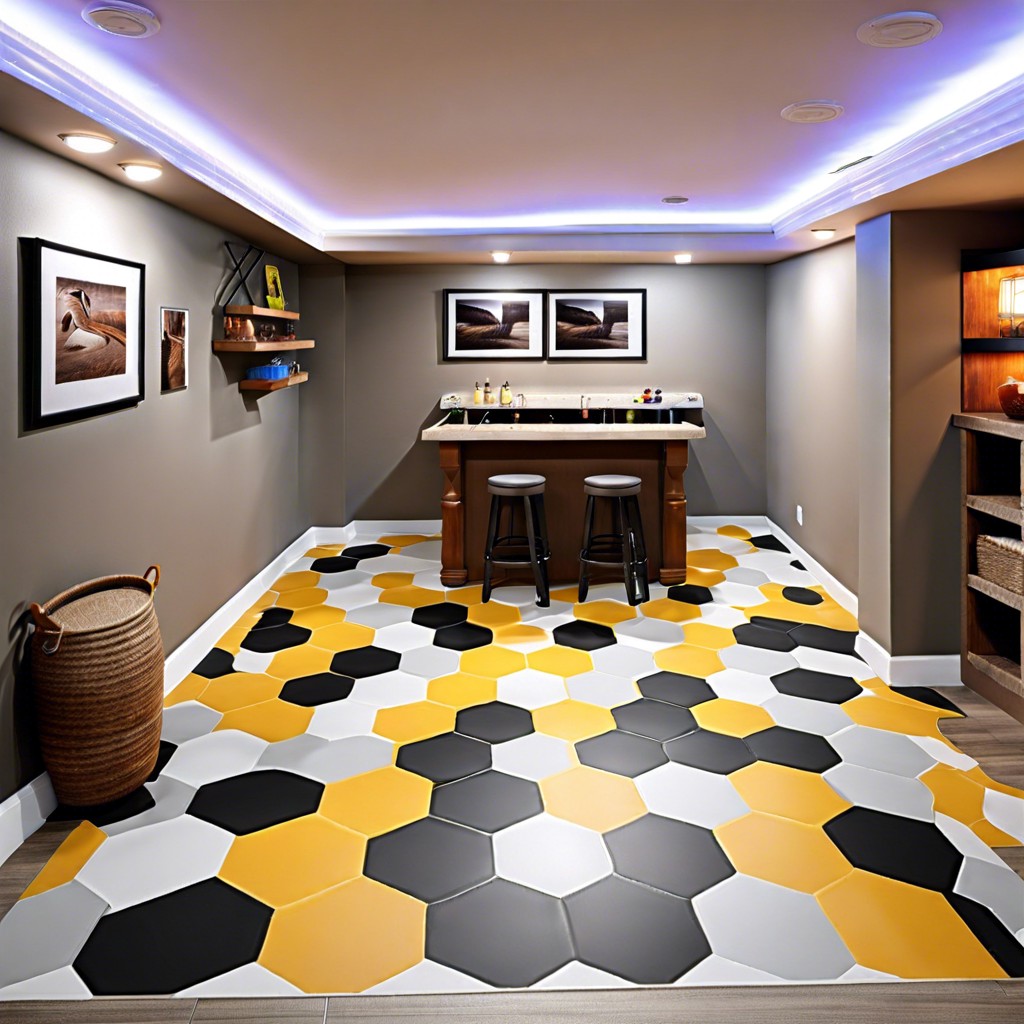 printed pvc flooring tiles