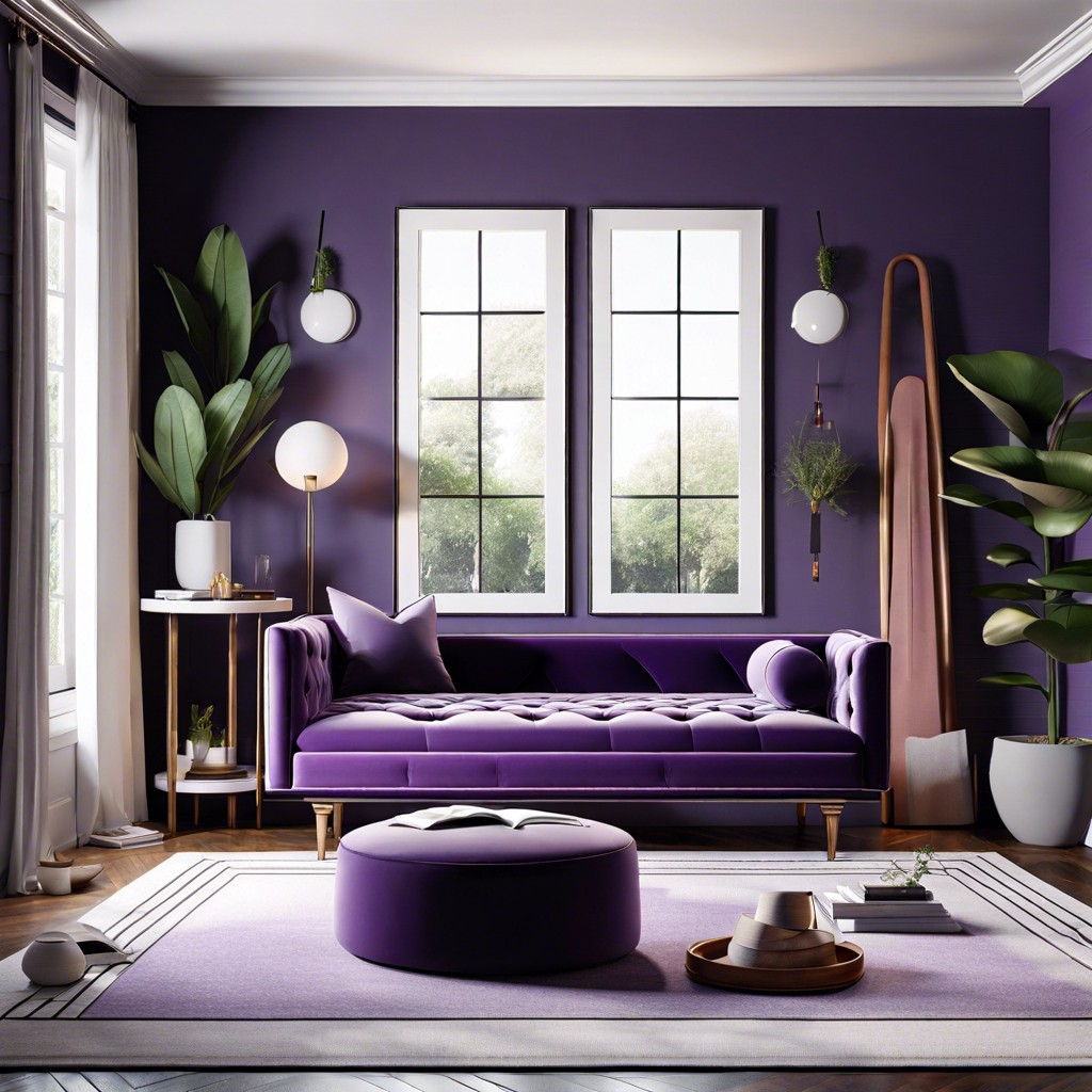 purple daybed