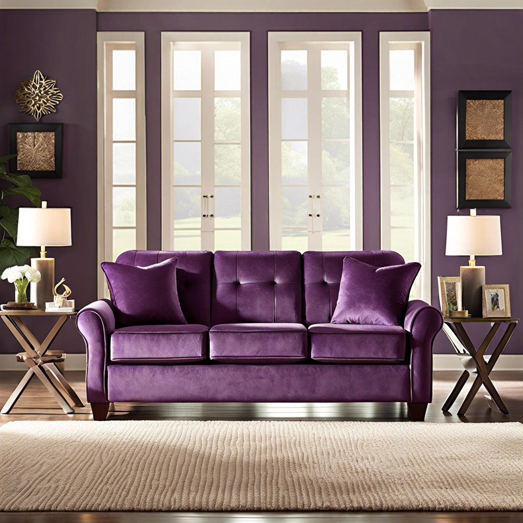 purple sleeper sofa