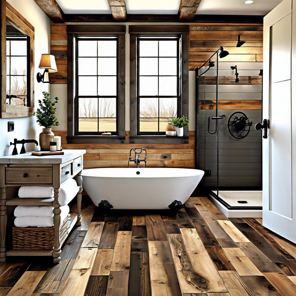 reclaimed barn wood floor tiles