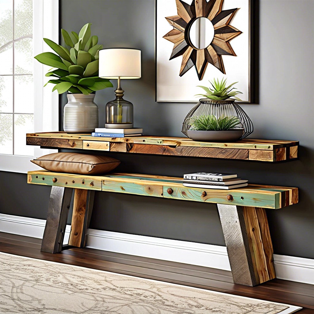 reclaimed wood console