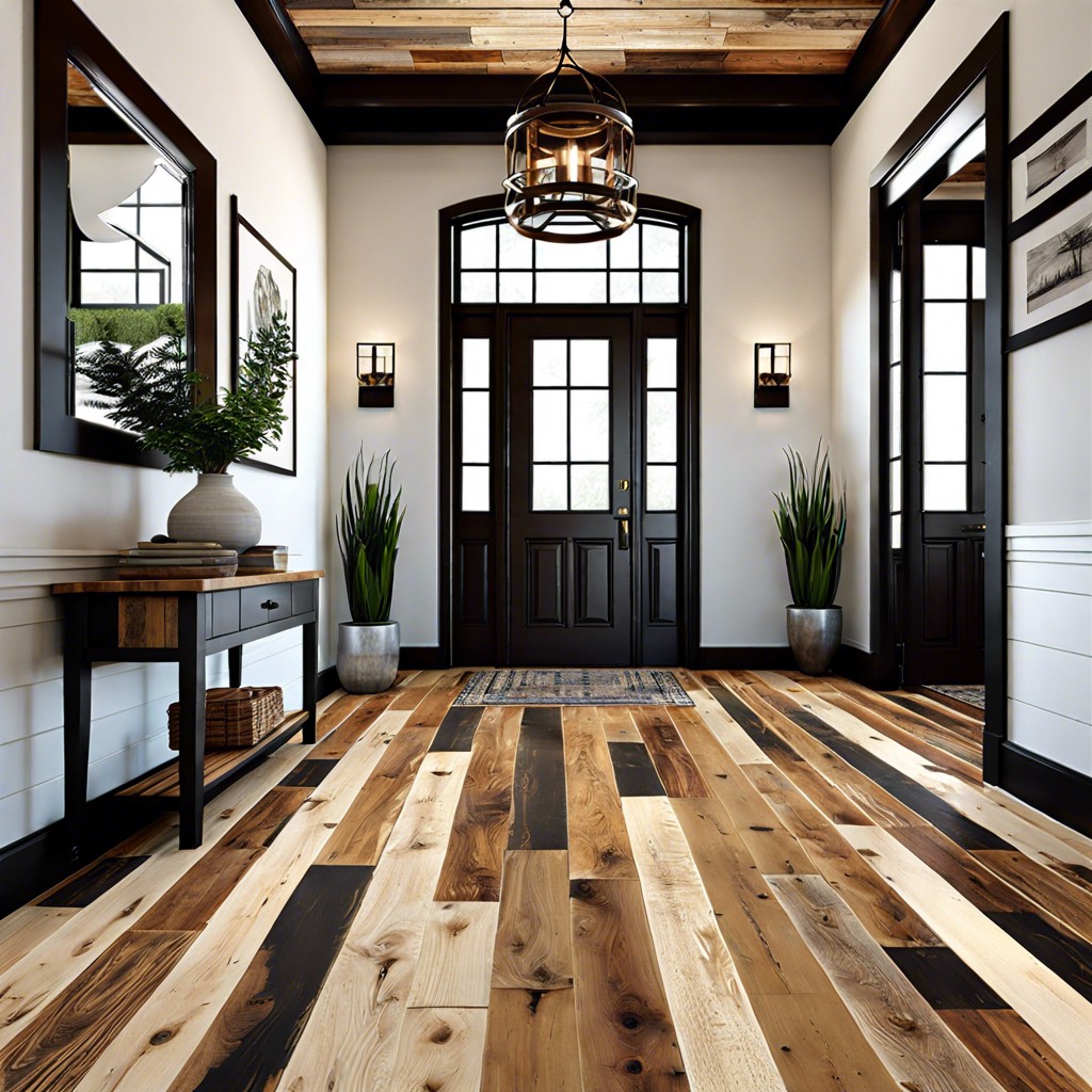 reclaimed wood with rustic finish