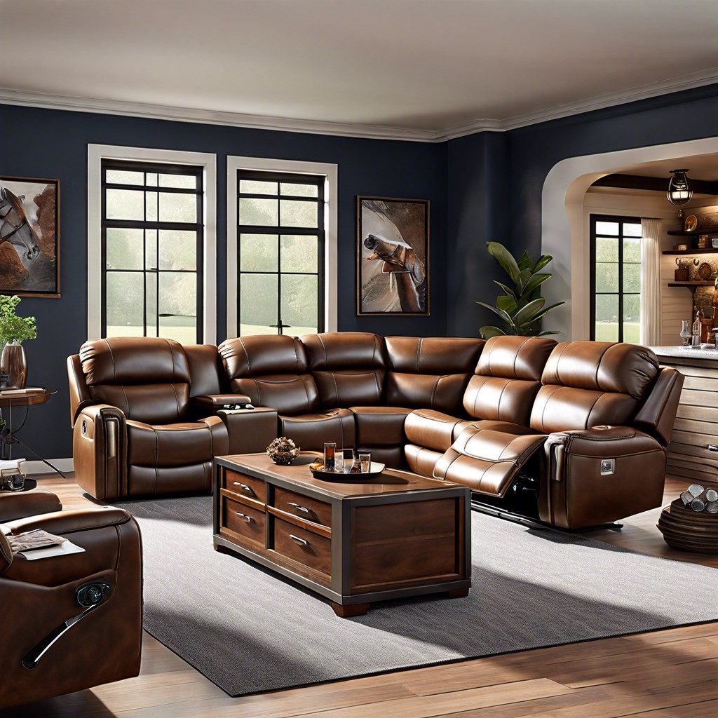 reclining sofa with built in cooler