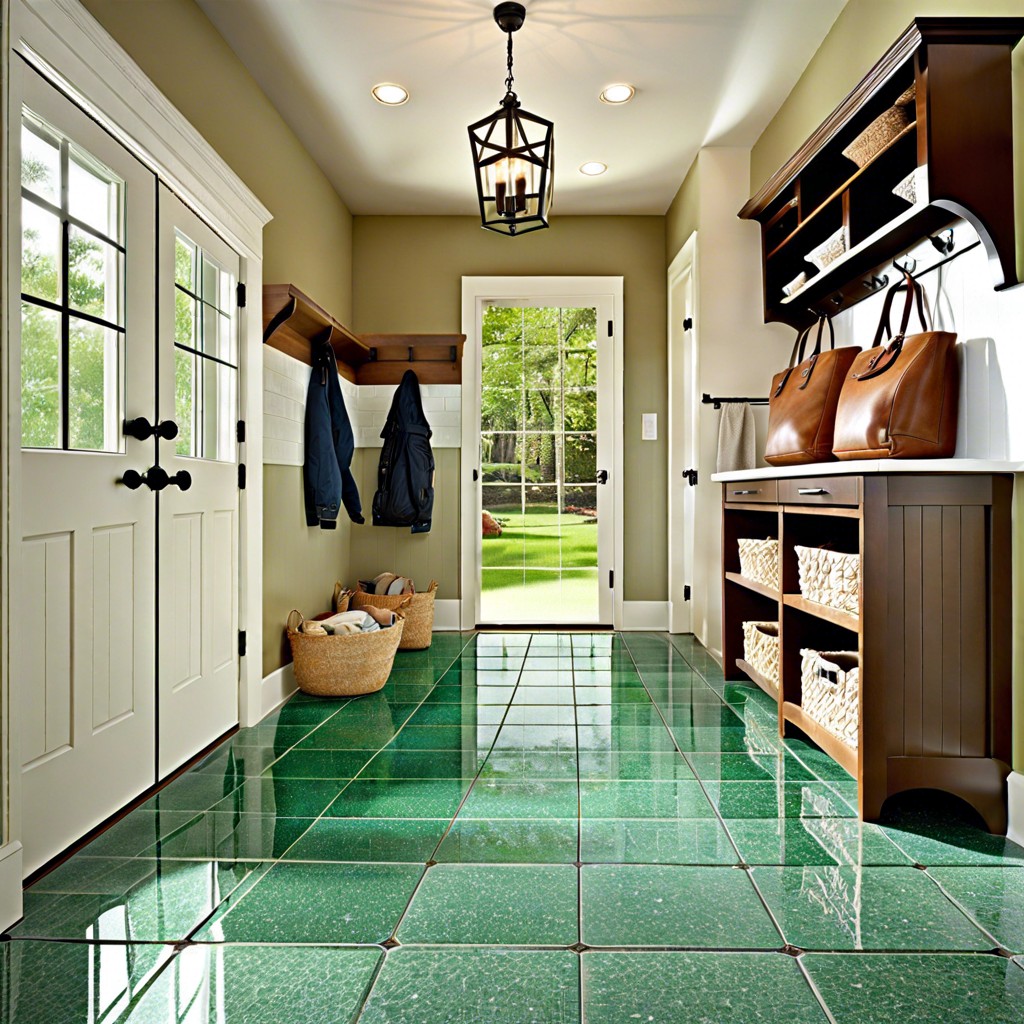 recycled glass tile flooring