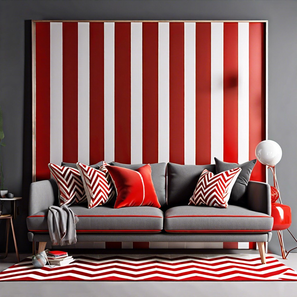 red chevron stripes for a dynamic look