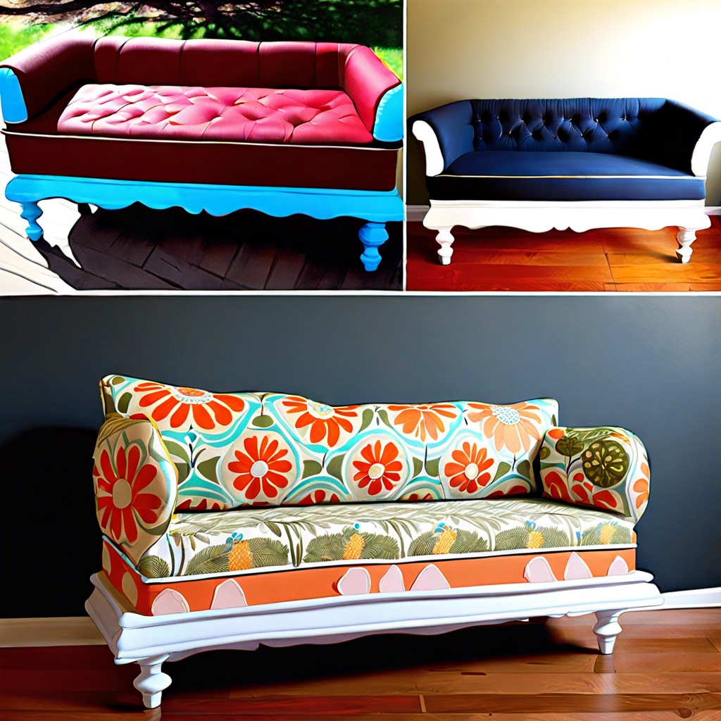repurposed dresser cushion bench
