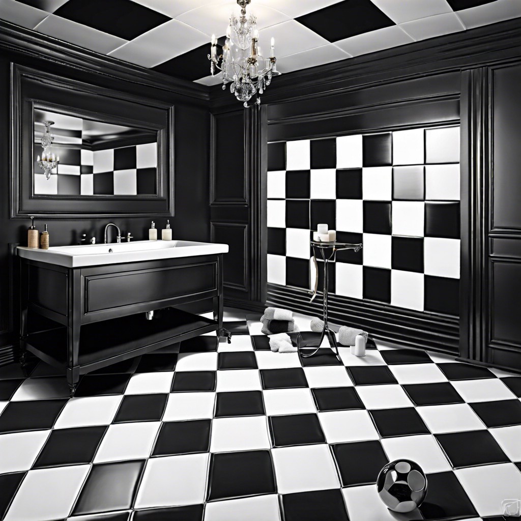 retro black and white checkerboard