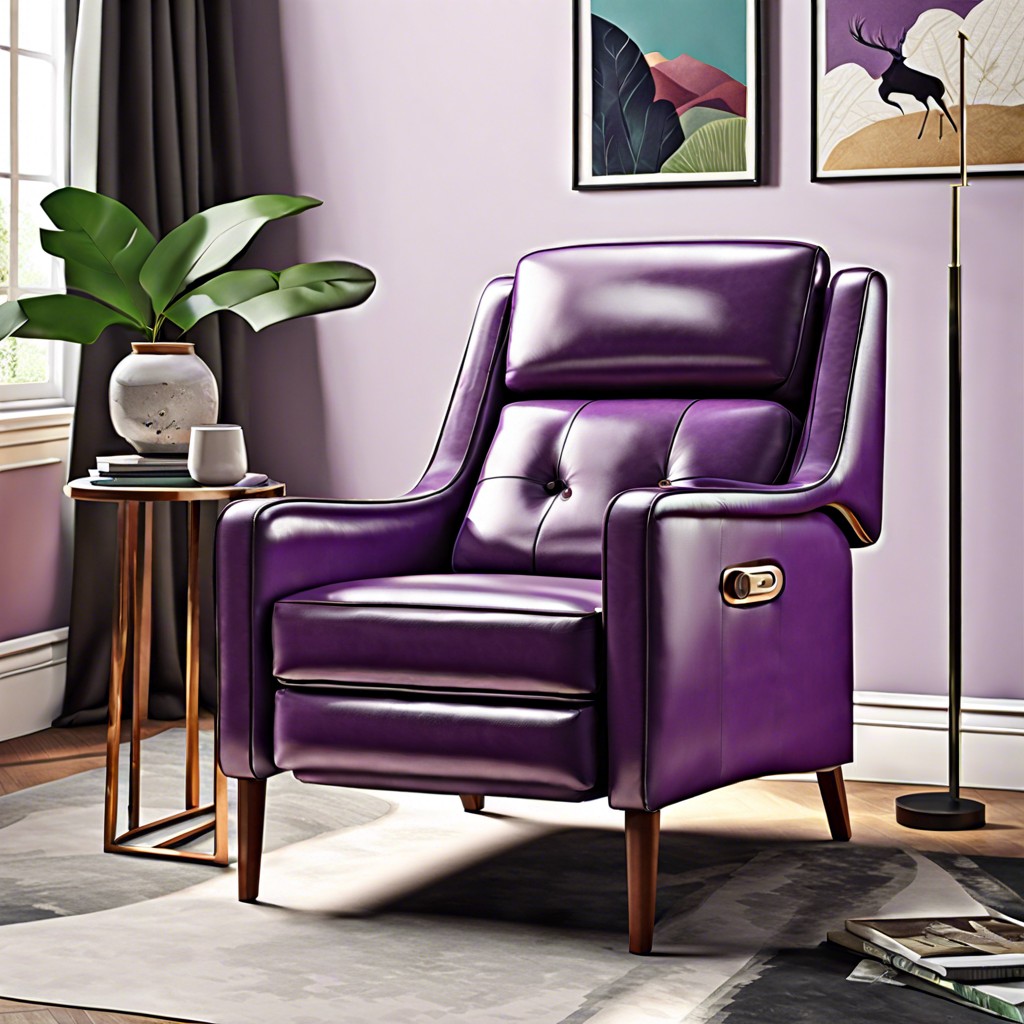 retro purple recliner