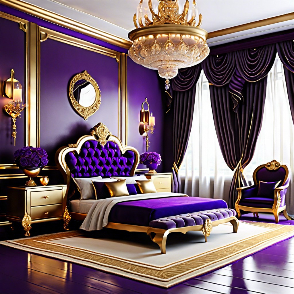 royal purple and soft gold