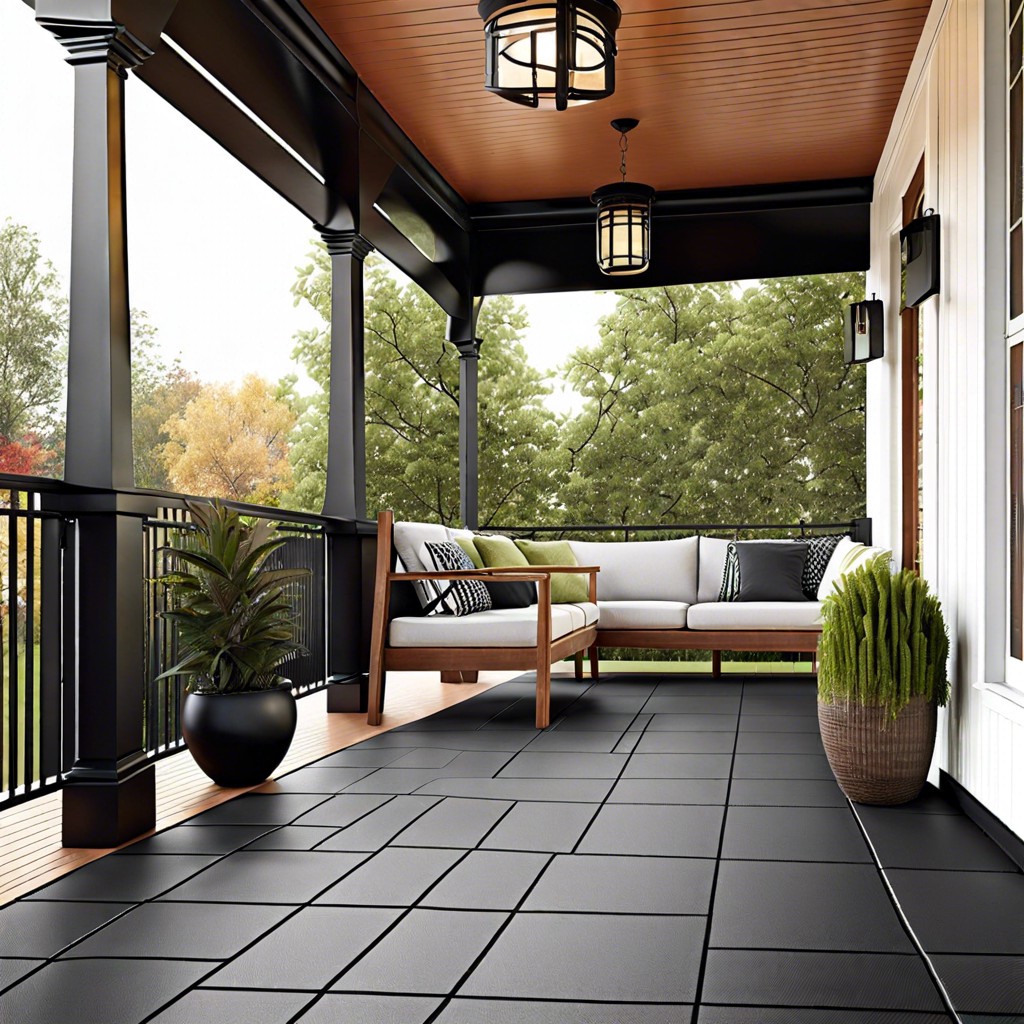 rubber tiles for a non slip weather resistant option