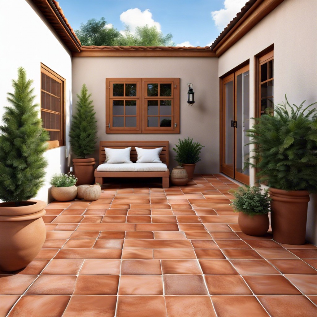 rustic terracotta tiles