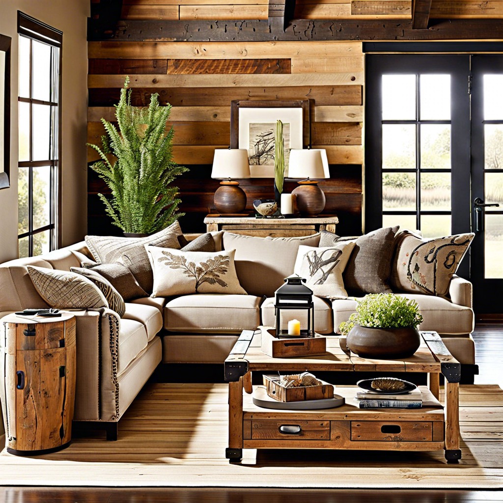 rustic with reclaimed wood elements