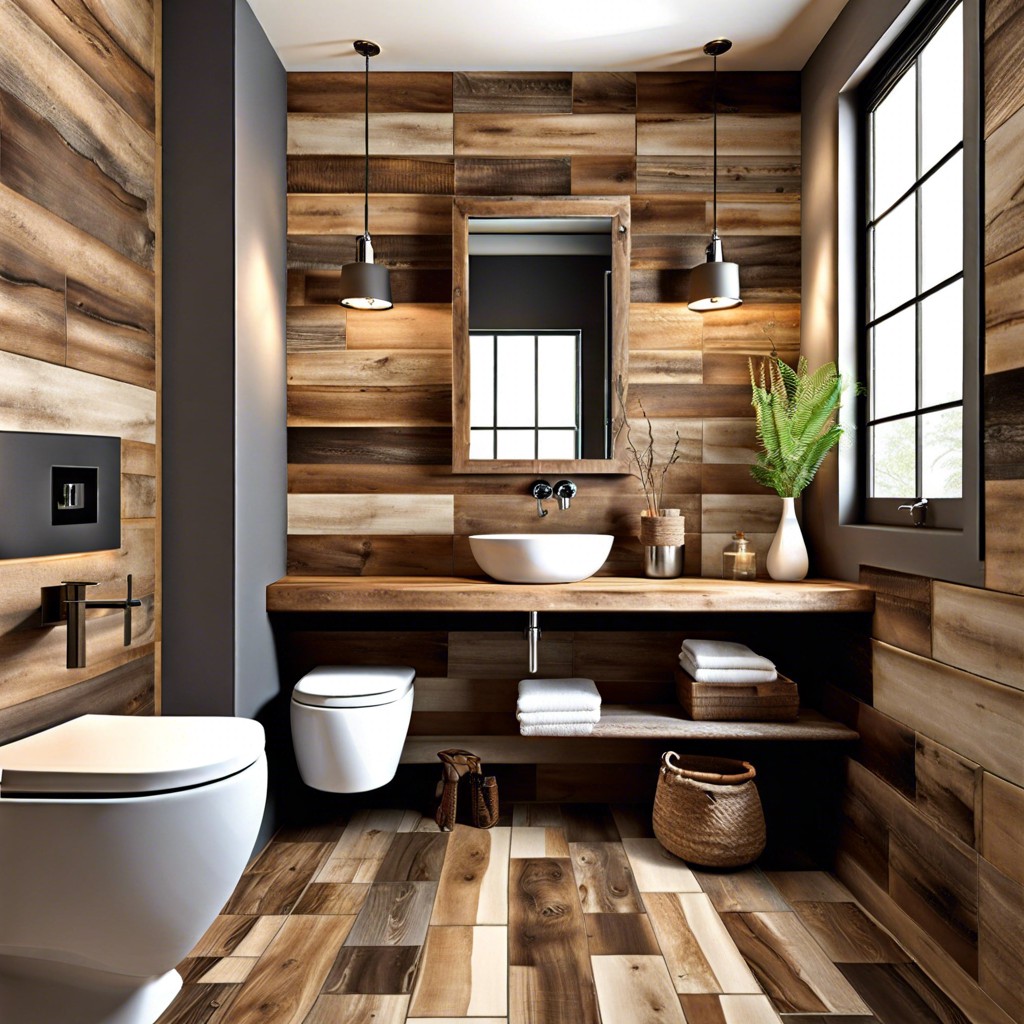 rustic wood look ceramic tiles