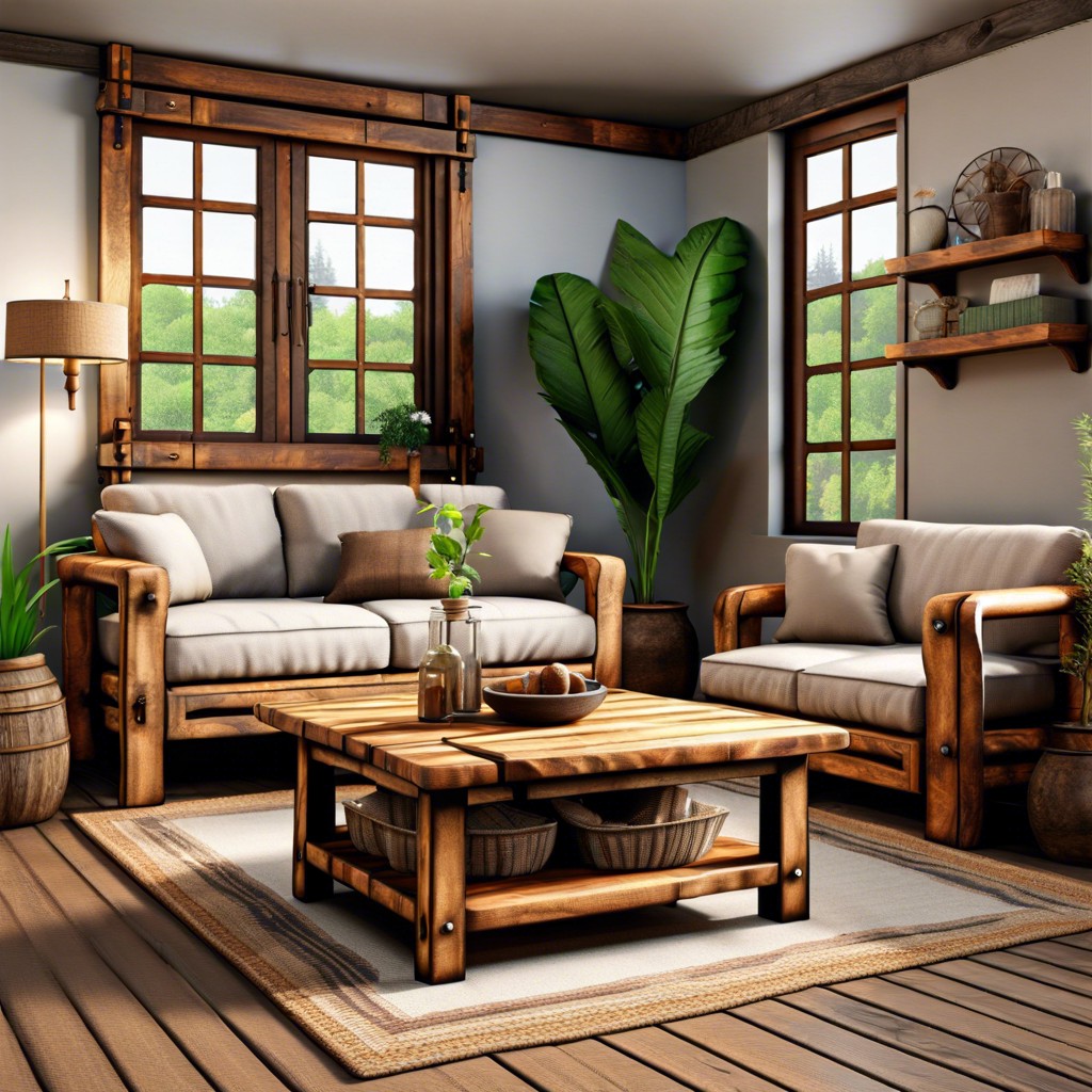 rustic wooden furniture