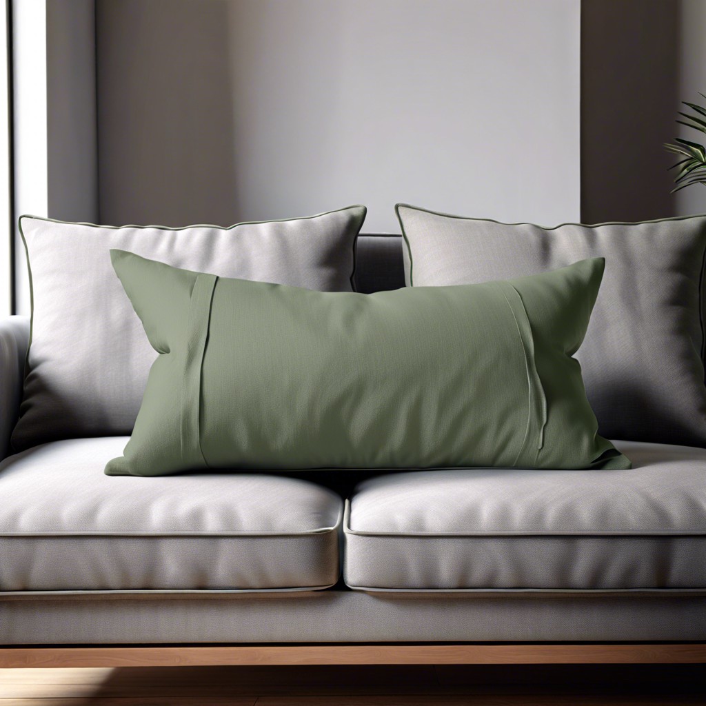 sage green linen pillows