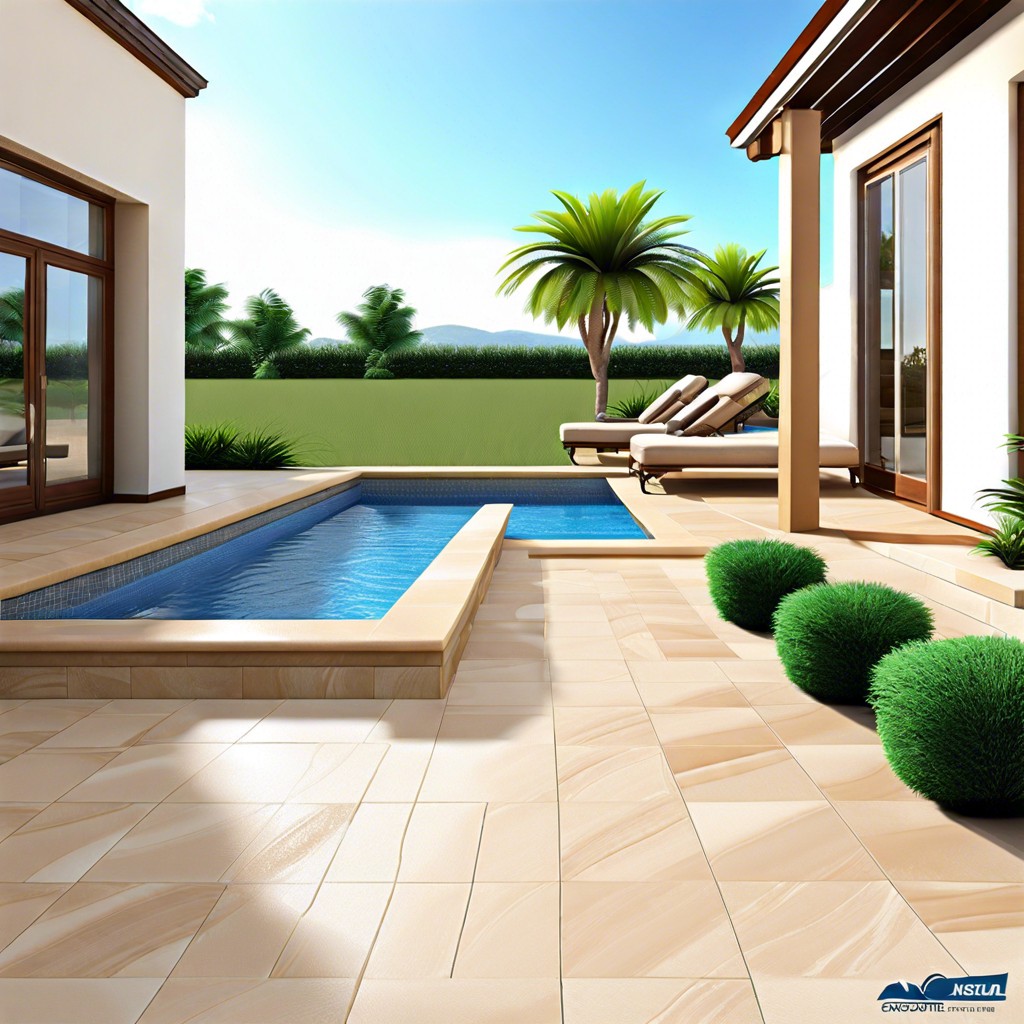 sandstone tiles with a smooth finish