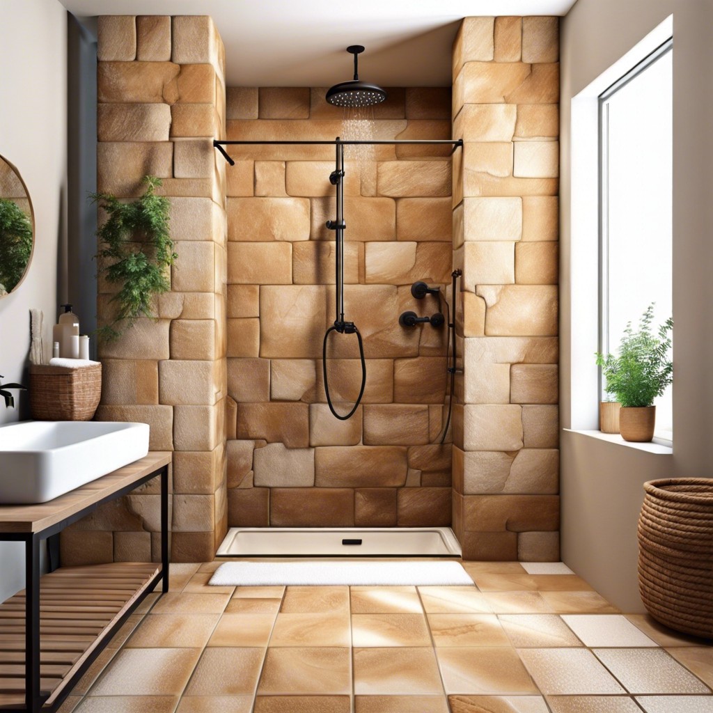 sandstone tiles with natural imperfections