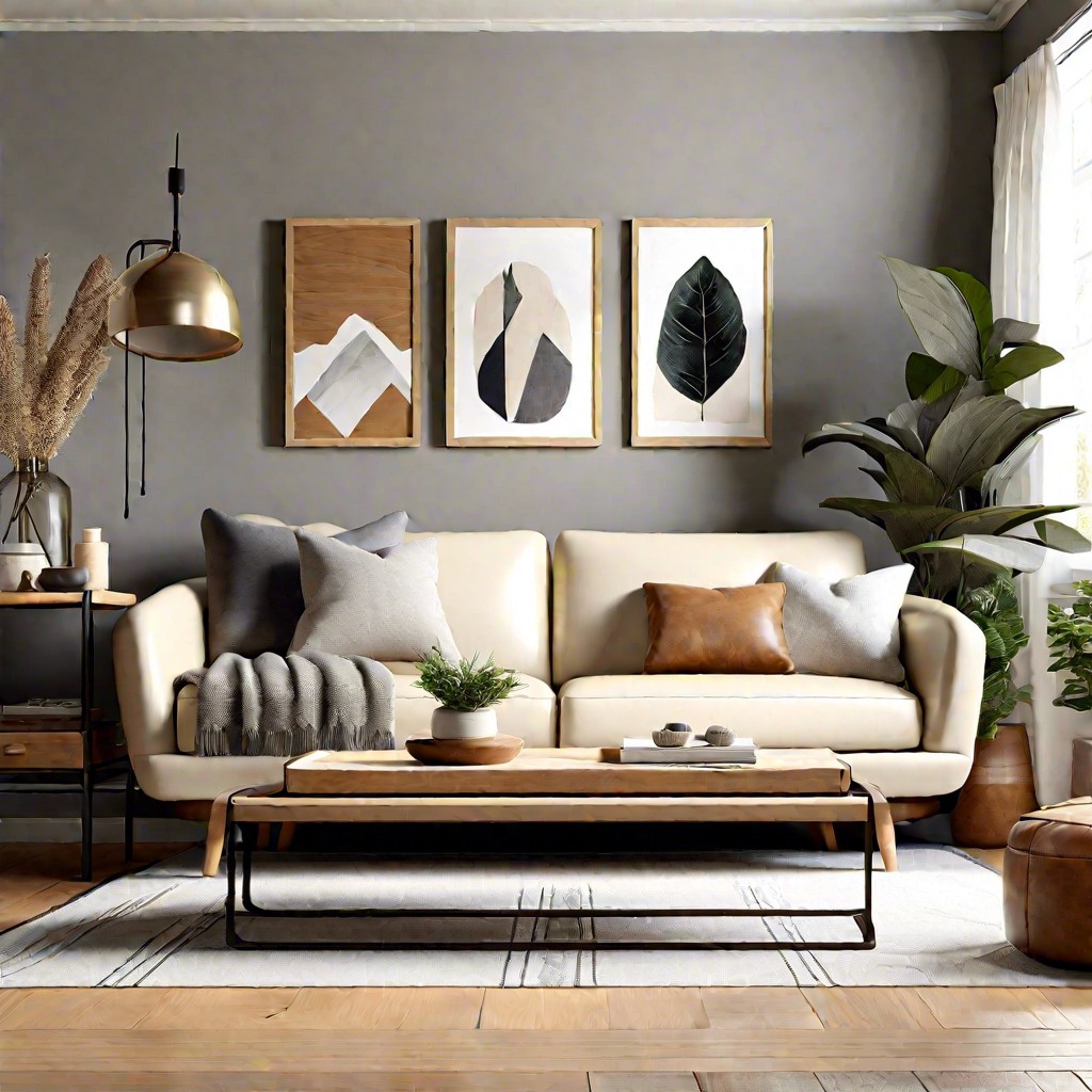 scandinavian simplicity use soft grays clean lines and light wood accents