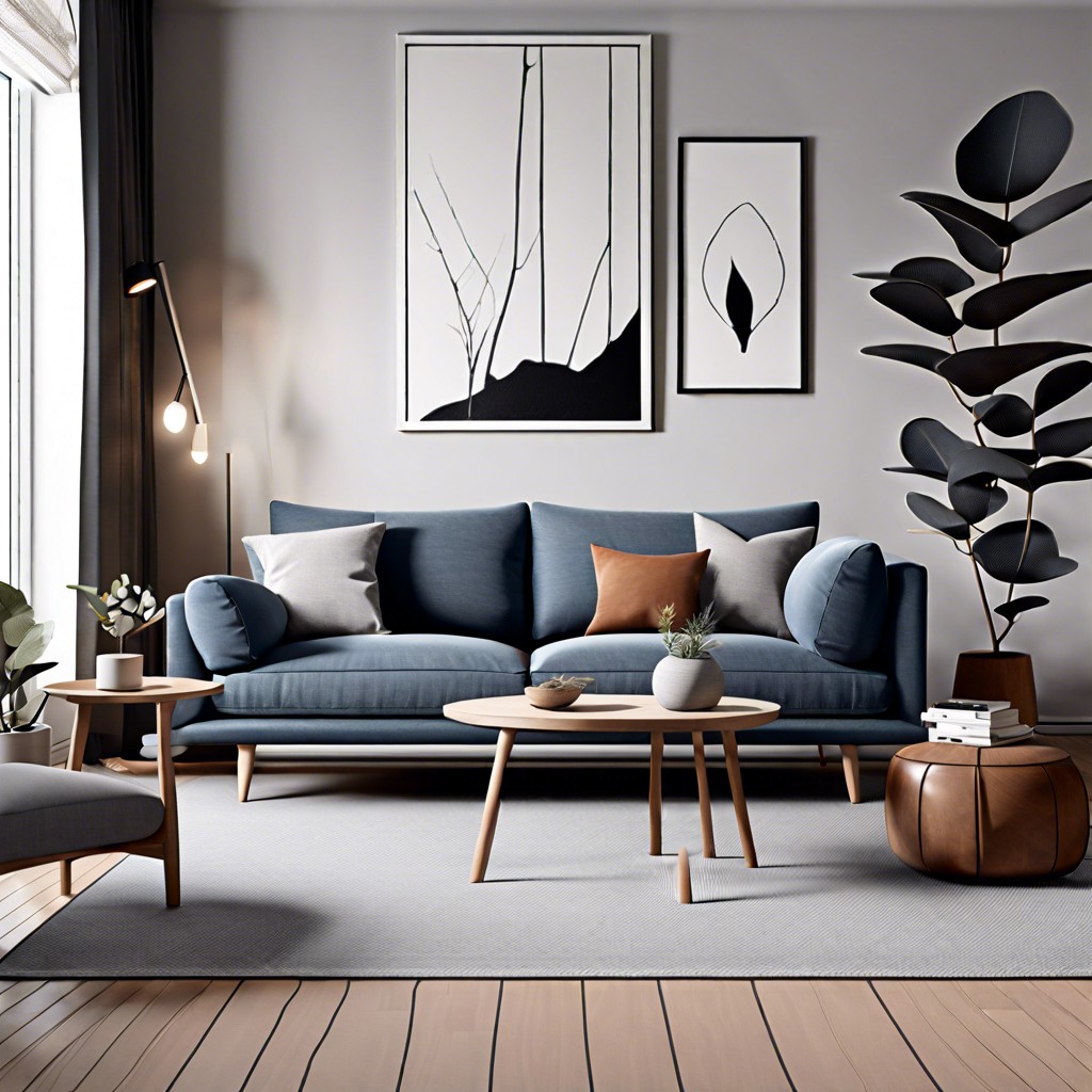 scandinavian sleek combine with soft grays warm woods and minimalist decor
