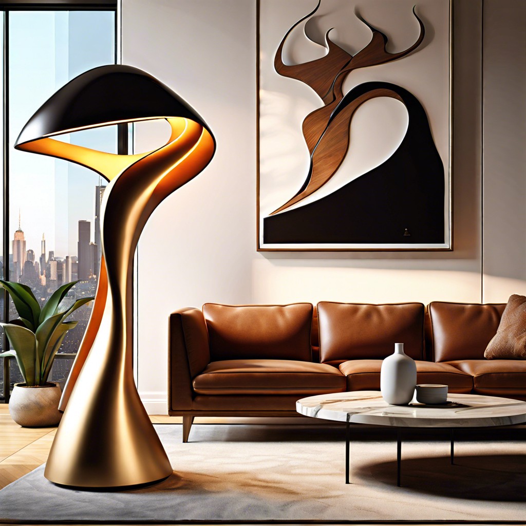 sculptural modern art lamps
