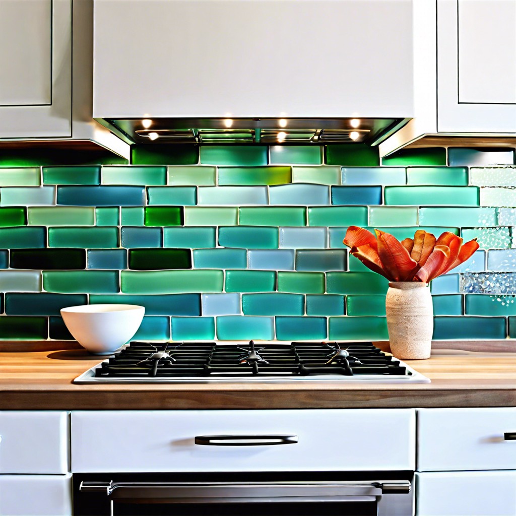 sea glass backsplash