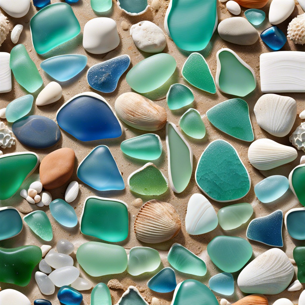 sea glass inspired tiles for a coastal theme