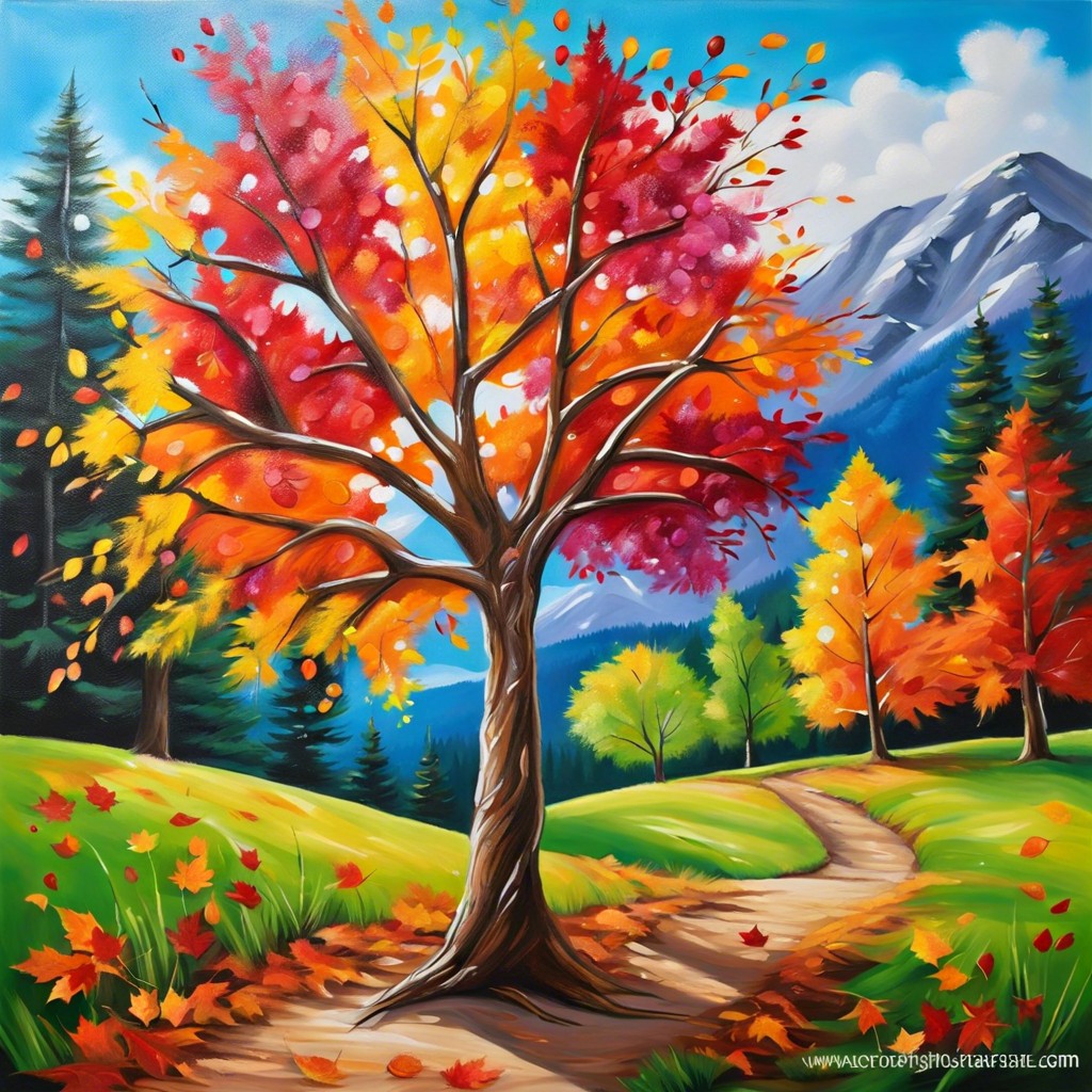 seasonal tree paintings