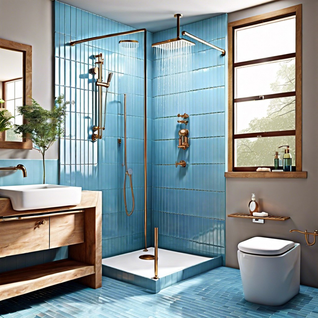 sky blue vertical tiles