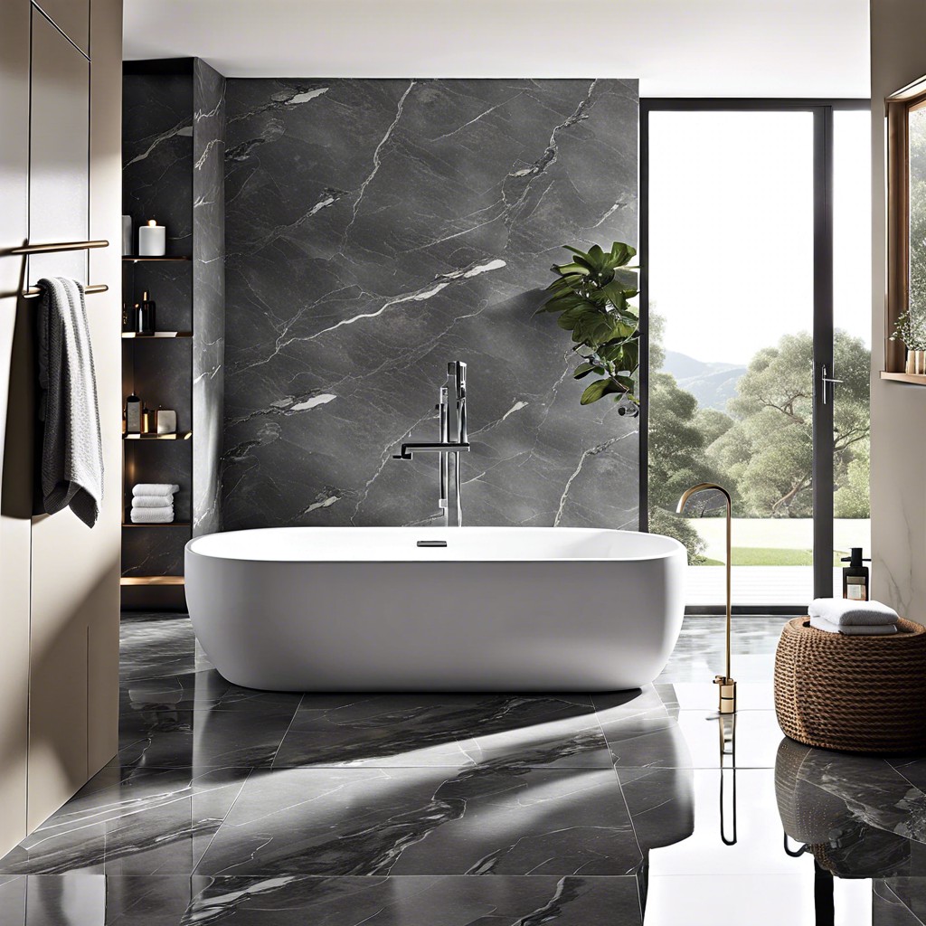 slate grey with marble effect