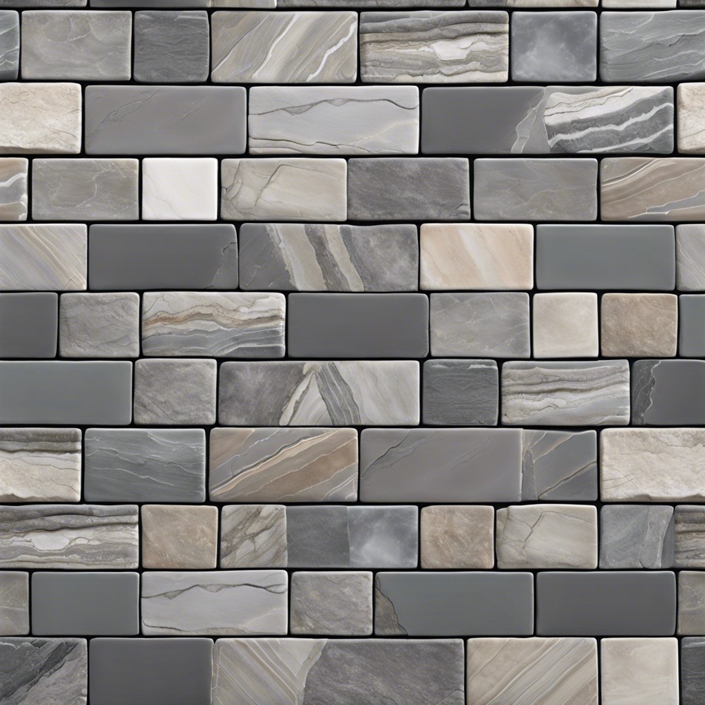 slate tiles in varying shades of gray