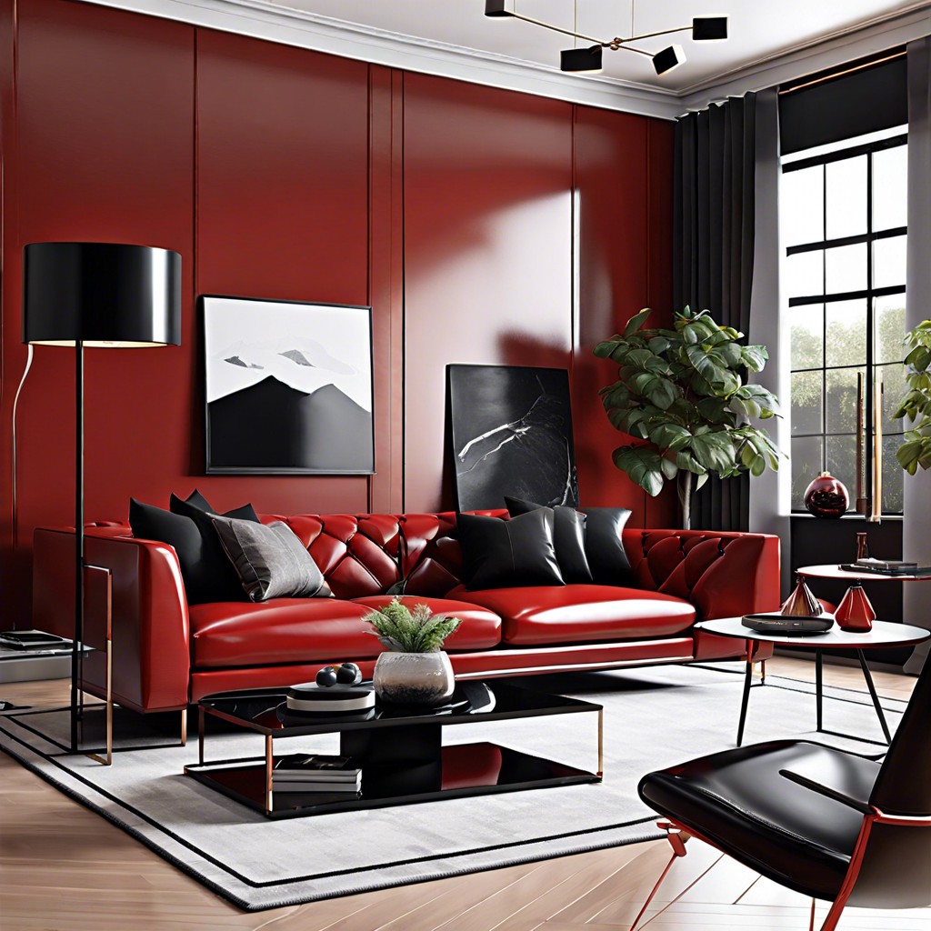 sleek modern black lacquer furniture
