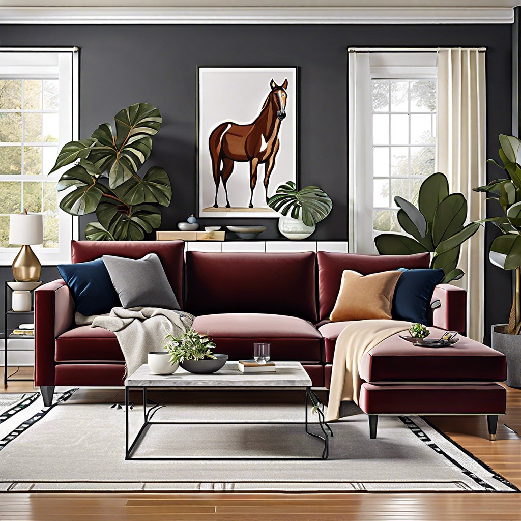 sleek velvet sectional with tech savvy additions