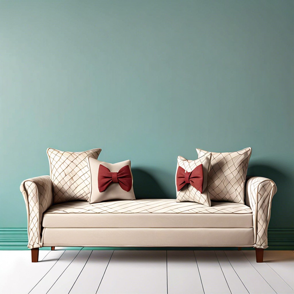 slipcover with bow ties add charm with fabric bow ties at the corners