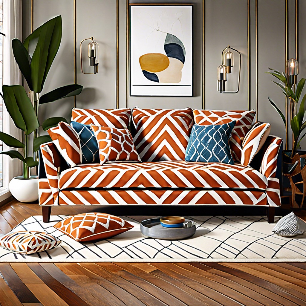 slipcovers in bold patterns
