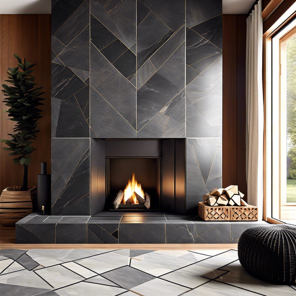 soapstone tiles in geometric shapes